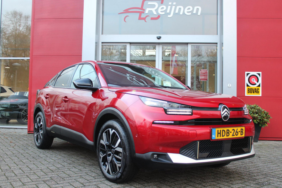 Citroën C4 1.2 Hybrid 145PK MAX | HEAD UP DISPLAY | CAMERA VOOR + ACHTER | NAVIGATIE | DRAADLOZE TELEFOONLADER | FULL LED KOPLAMPEN | DRAADLOZE APPLE CARPLAY/ANDROID AUTO | STOEL/STUUR/VOORRUIT VERWARMING | 18" LICHTMETALEN VELGEN | ADAPTIVE CRUISE CONTROL | CLIMATE CONTROL | LEDEREN BEKLEDING | DAB+ RADIO | KEYLESS ENTRY/START |