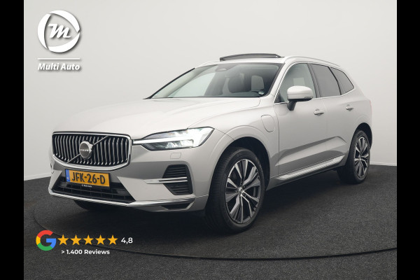 Volvo XC60 T8 AWD Inscription Long Range Plug In Hybrid 455pk Dealer O.H PHEV | Trekhaak Af Fabriek | Panodak | Adaptive Cruise | Lederen Sportstoelen Memory & Verwarmd | Stuur Verwarmd | Navigatie | Apple Carplay | DAB |