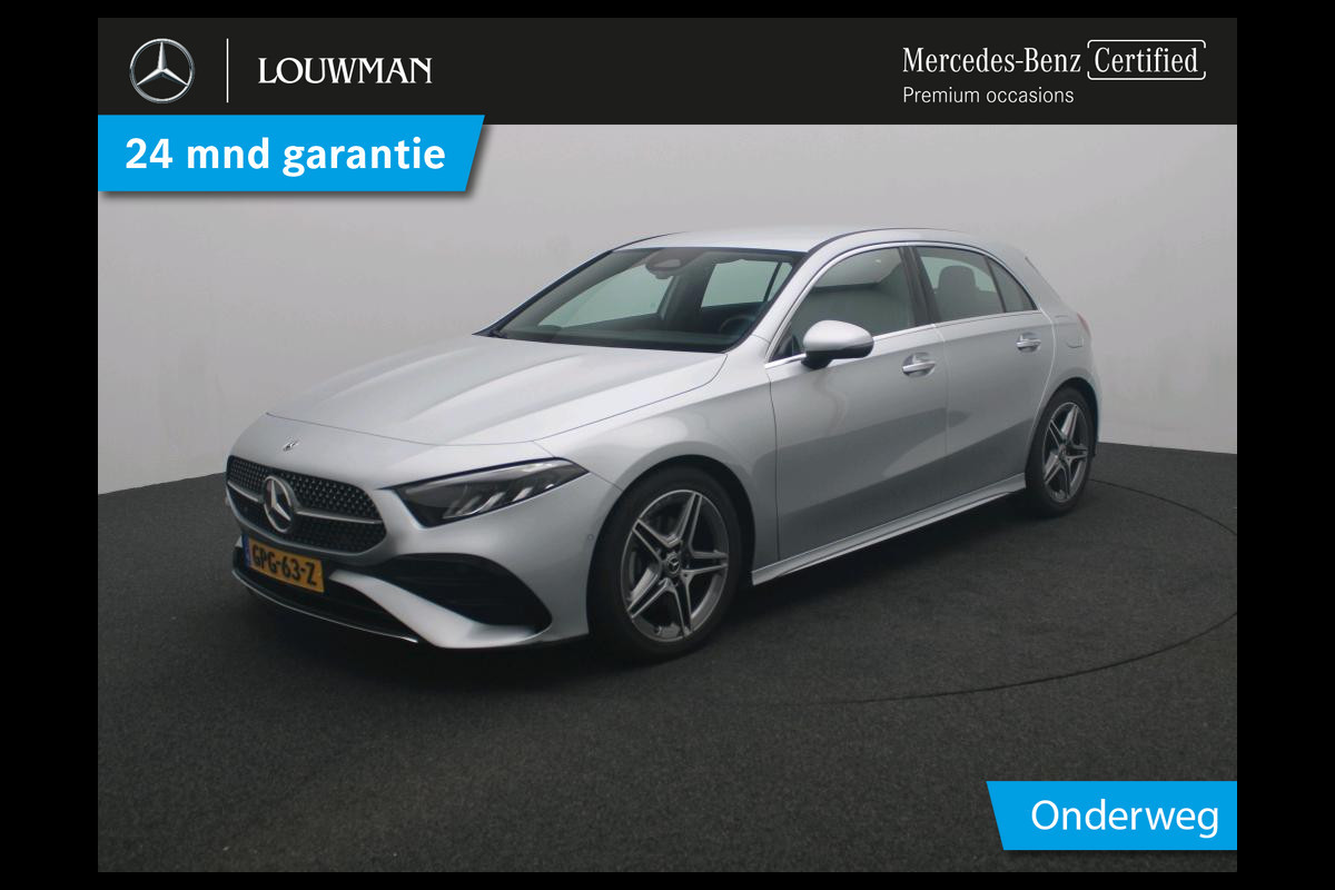 Mercedes-Benz A-Klasse 180 AMG Star Edition AMG Line | Ledkoplampen | Apple CarPlay | Licht- en zicht pakket | Keyless-Go | Spiegel Pakket | Stoelverwarming. Inclusief 24 maanden MB Certified garantie voor Europa.