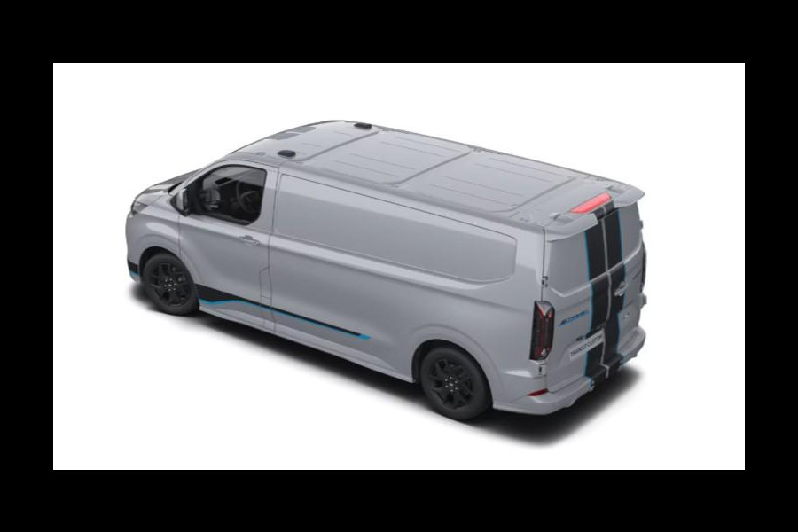 Ford E-Transit Custom 320 L2H1 Sport 65 kWh 218pk | Ford Voorraad | Dubbele zijschuifdeur | Grote middenconsole | Trekhaakvoorbereiding | Centrale dubbele vergrendeling | 19 inch lichtmetalen Sport velgen | Driver Assistance Pack Premium | Verwarmbaar stuurwiel | 2 AGM accus | Adaptieve LED koplampen