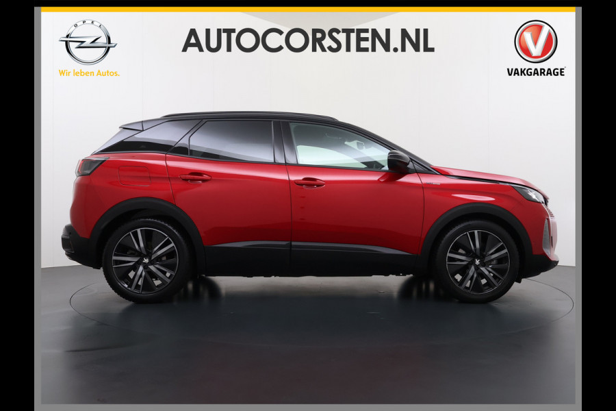 Peugeot 3008 1.6T 225pk AUT-8 GT Pack HYbrid Leer/Alcantara+Elektr.+Verwarmd Trekhaak Navi360°Camera Apple Carplay Android Ecc HiFi Premium FOCAL® Zwarte Hemel Lane Assist Dodehoekwaarschuwing 1e Eigenaar Origineel Nederlandse Auto Nieuwprijs €51.858,-