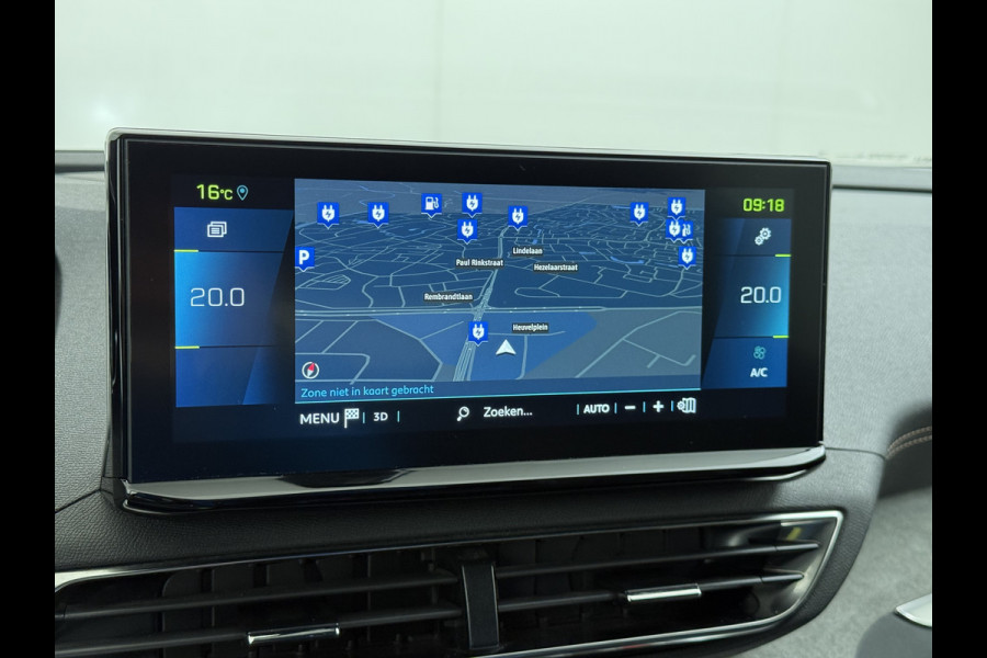 Peugeot 3008 1.6T 225pk AUT-8 GT Pack HYbrid Leer/Alcantara+Elektr.+Verwarmd Trekhaak Navi360°Camera Apple Carplay Android Ecc HiFi Premium FOCAL® Zwarte Hemel Lane Assist Dodehoekwaarschuwing 1e Eigenaar Origineel Nederlandse Auto Nieuwprijs €51.858,-