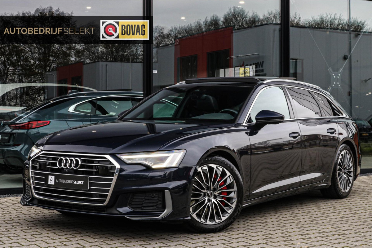 Audi A6 Avant 55 TFSI e quattro - PANO - TREKHAAK - MATRIX - 360 CAM - ELETKR. STOELEN - STUURWIEL VERWARMD - COMPETITION - 367pk