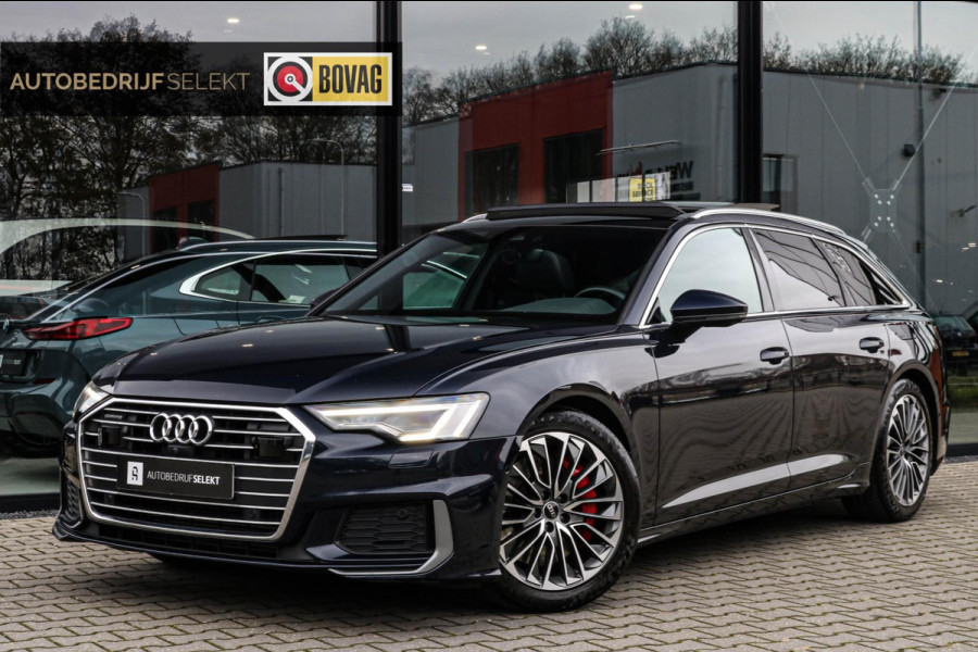 Audi A6 Avant 55 TFSI e quattro - PANO - TREKHAAK - MATRIX - 360 CAM - ELETKR. STOELEN - STUURWIEL VERWARMD - COMPETITION - 367pk