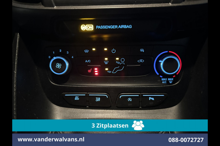 Ford Transit Connect 1.5 EcoBlue 120pk L2H1 Euro6 Airco | 3-Zits | Camera | Navigatie | Stoelverwarming | Verwarmde voorruit Parkeersensoren, Bijrijdersbank