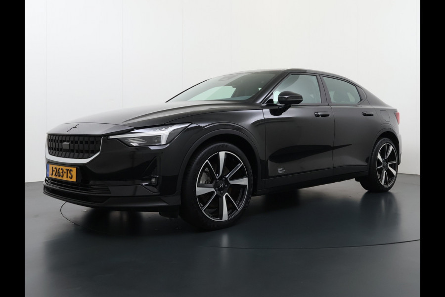 Polestar 2 AUT. 408 pk 0-100 4,7Sec AWD Long Range Dual Motor 78kWh Pano-Dak Electr.Stoelen+Geheugen+Verwarmd+Achterbank+Stuur Adaptive-Cru SOH 93% Verkeersbord detectie Regen-Lichtsensor Virtual-Cockpit Home-Link Bots waarschuwing Autonoom-Rem Lane Assist Keyless Connected 11KW AC laden tot 150kw DC Laden 4x4 1e Eigenaar Volledig Volvo_Polestar-Dealer Onderhouden Origineel Nederlandse Auto 1.500kg Trekvermogen 660Nm! € 60.000 nieuw!