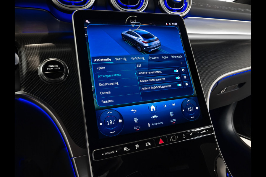 Mercedes-Benz GLC Coupé 300e 4-M AMG|Luchtvering|Achterassturing|ACC|Keyless|360|Mem|Burmester|Night|20"|Night|Trekhaak|Premium Plus