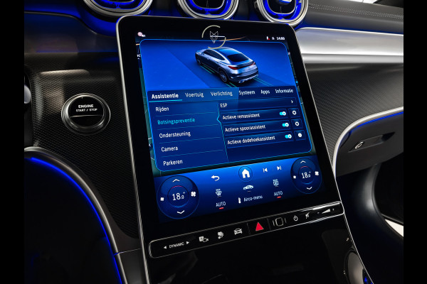 Mercedes-Benz GLC Coupé 300e 4-M AMG|Luchtvering|Achterassturing|ACC|Keyless|360|Mem|Burmester|Night|20"|Night|Trekhaak|Premium Plus