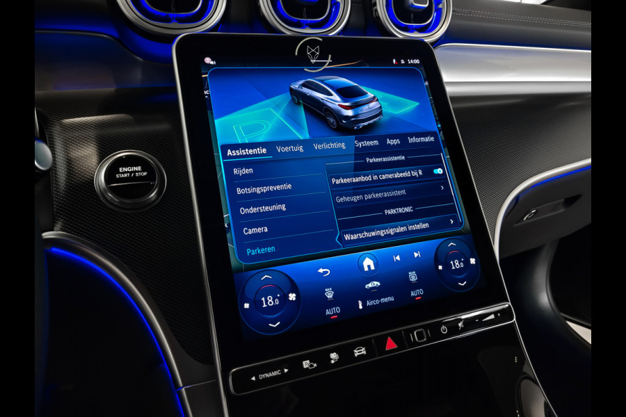 Mercedes-Benz GLC Coupé 300e 4-M AMG|Luchtvering|Achterassturing|ACC|Keyless|360|Mem|Burmester|Night|20"|Night|Trekhaak|Premium Plus