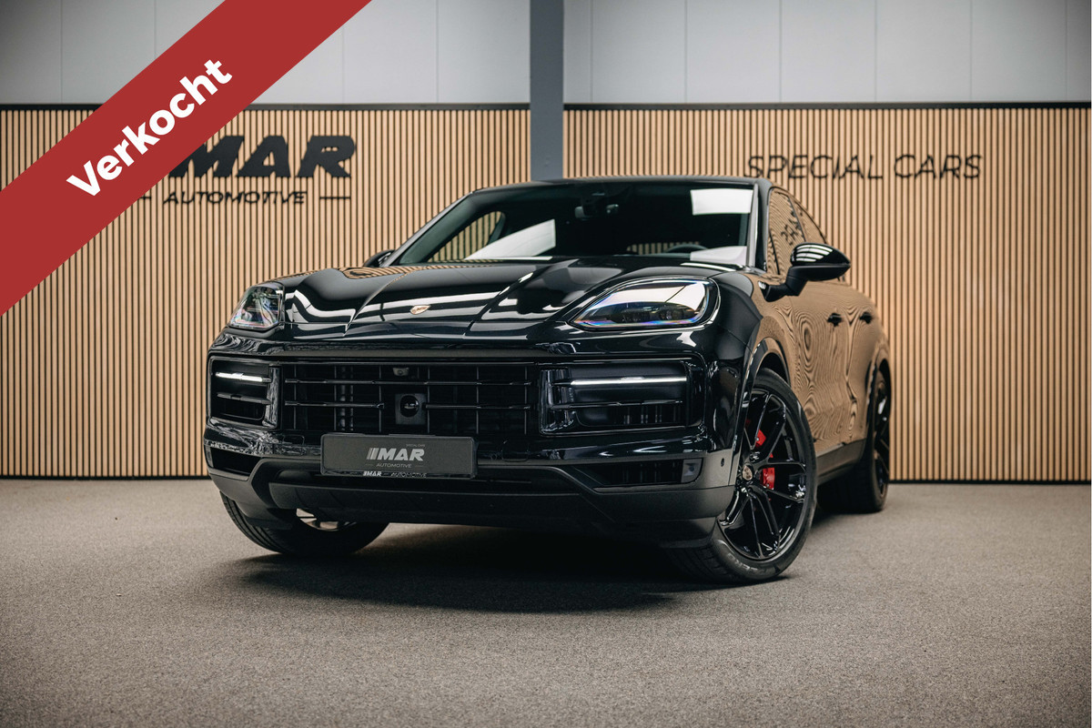 Porsche Cayenne Coupé 3.0 E-Hybrid Black Edition | Sport Chrono | Turbo GT wielen | Adaptieve (18-voudige) sportstoelen met verwarming en verkoeling |
