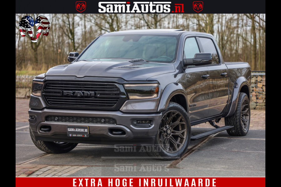 Dodge Ram 1500 Laramie Sport 5.7 V8 HEMI 402PK 4x4 | Panorama dak | 12' Scherm |Granite Crystal Metallic | Crew Cab | 5 Persoons | Dubbele Cabine | DC | VOORRAAD NR 2524 - 41249 |