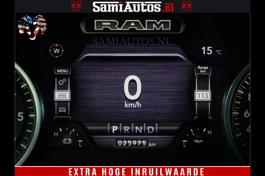Dodge Ram 1500 Laramie Hemi 5.7 V8 4x4 Crew Cab DC | Panorama Dak | 12' Grootscherm | Comfortabele Dubbele Cabine met Royale 5 Zitplaatsen | Voorraad Nr 2521-41242