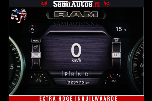 Dodge Ram 1500 Laramie Hemi 5.7 V8 4x4 Crew Cab DC | Panorama Dak | 12' Grootscherm | Comfortabele Dubbele Cabine met Royale 5 Zitplaatsen | Voorraad Nr 2521-41242