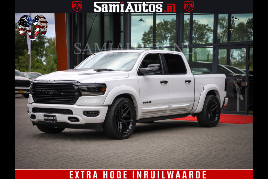 Dodge Ram 1500 Laramie Sport | V8 5,7 402 HP | Krachtige Hemi | Panorama Dak | 12' Scherm | Comfortabele Dubbele Cabine met Royale 5 Zitplaatsen | BPM vrij | Nu Leverbaar uit Voorraad | Voorraad Nr 2526-41272