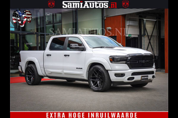Dodge Ram 1500 Laramie Sport | V8 5,7 402 HP | Krachtige Hemi | Panorama Dak | 12' Scherm | Comfortabele Dubbele Cabine met Royale 5 Zitplaatsen | BPM vrij | Nu Leverbaar uit Voorraad | Voorraad Nr 2526-41272