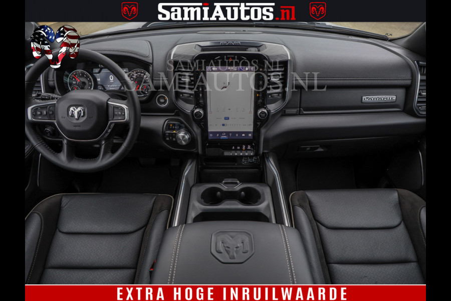 Dodge Ram 1500 Laramie Sport | V8 5,7 402 HP | Krachtige Hemi | Panorama Dak | 12' Scherm | Comfortabele Dubbele Cabine met Royale 5 Zitplaatsen | BPM vrij | Nu Leverbaar uit Voorraad | Voorraad Nr 2526-41272
