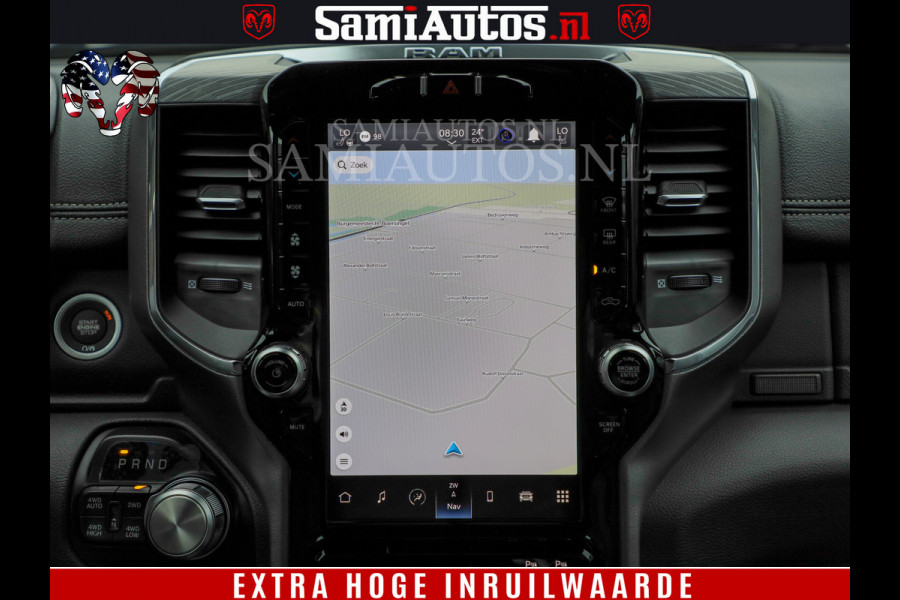 Dodge Ram 1500 Laramie Sport | V8 5,7 402 HP | Krachtige Hemi | Panorama Dak | 12' Scherm | Comfortabele Dubbele Cabine met Royale 5 Zitplaatsen | BPM vrij | Nu Leverbaar uit Voorraad | Voorraad Nr 2526-41272