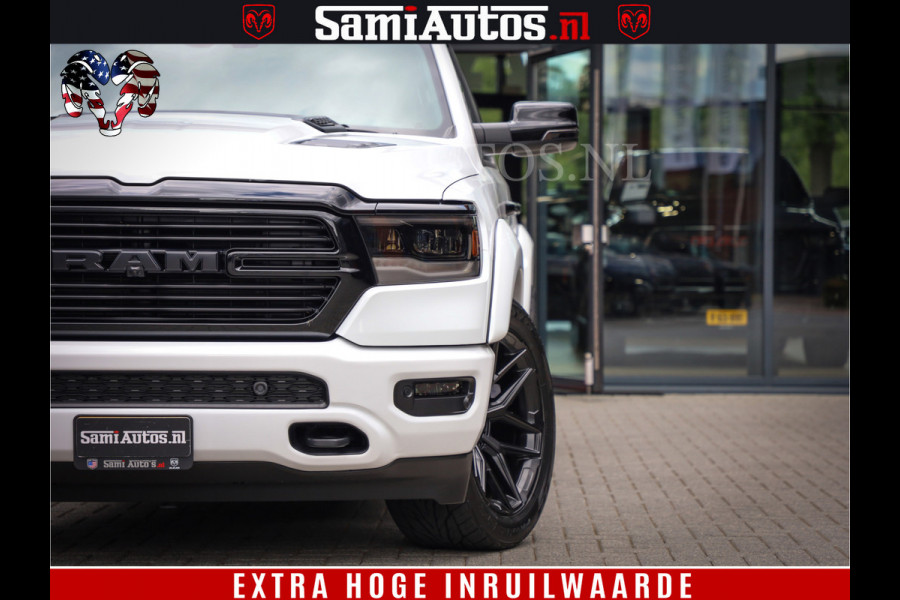 Dodge Ram 1500 Laramie Sport | V8 5,7 402 HP | Krachtige Hemi | Panorama Dak | 12' Scherm | Comfortabele Dubbele Cabine met Royale 5 Zitplaatsen | BPM vrij | Nu Leverbaar uit Voorraad | Voorraad Nr 2526-41272