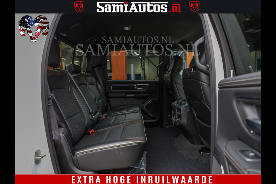 Dodge Ram 1500 Laramie Sport | V8 5,7 402 HP | Krachtige Hemi | Panorama Dak | 12' Scherm | Comfortabele Dubbele Cabine met Royale 5 Zitplaatsen | BPM vrij | Nu Leverbaar uit Voorraad | Voorraad Nr 2526-41272