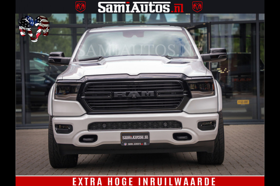 Dodge Ram 1500 Laramie Sport | V8 5,7 402 HP | Krachtige Hemi | Panorama Dak | 12' Scherm | Comfortabele Dubbele Cabine met Royale 5 Zitplaatsen | BPM vrij | Nu Leverbaar uit Voorraad | Voorraad Nr 2526-41272