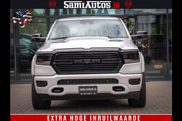 Dodge Ram 1500 Laramie Sport | V8 5,7 402 HP | Krachtige Hemi | Panorama Dak | 12' Scherm | Comfortabele Dubbele Cabine met Royale 5 Zitplaatsen | BPM vrij | Nu Leverbaar uit Voorraad | Voorraad Nr 2526-41272