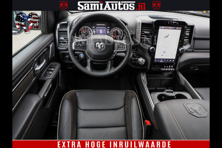 Dodge Ram 1500 Laramie Sport | V8 5,7 402 HP | Krachtige Hemi | Panorama Dak | 12' Scherm | Comfortabele Dubbele Cabine met Royale 5 Zitplaatsen | BPM vrij | Nu Leverbaar uit Voorraad | Voorraad Nr 2526-41272
