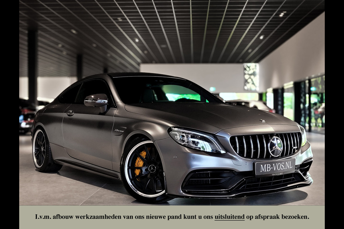 Mercedes-Benz C-Klasse Coupé AMG 63 S Ceramic|Matte lak|Aerodynamica|Full Carbon|Performance stoelen|Burmester|BTW