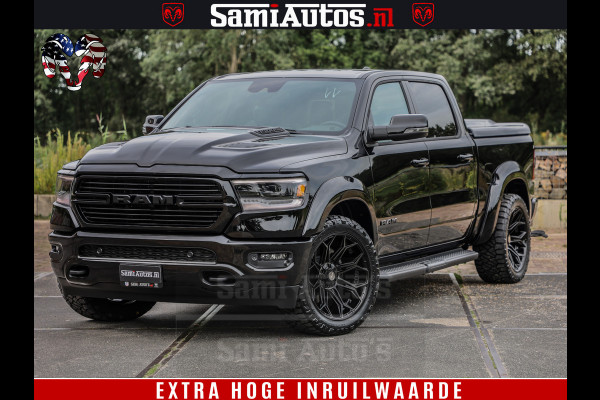 Dodge Ram 1500 Laramie Sport | HEMI 5.7 V8 4x4 | LPG | Grootscherm 12" | LARAMIE PERFORMANCE | ZWART | CREWCAB 5'7 | GRIJSKENTEKEN | DUBBELE CABINE | 5 Persoons | VOORRAAD NR 2528-641276