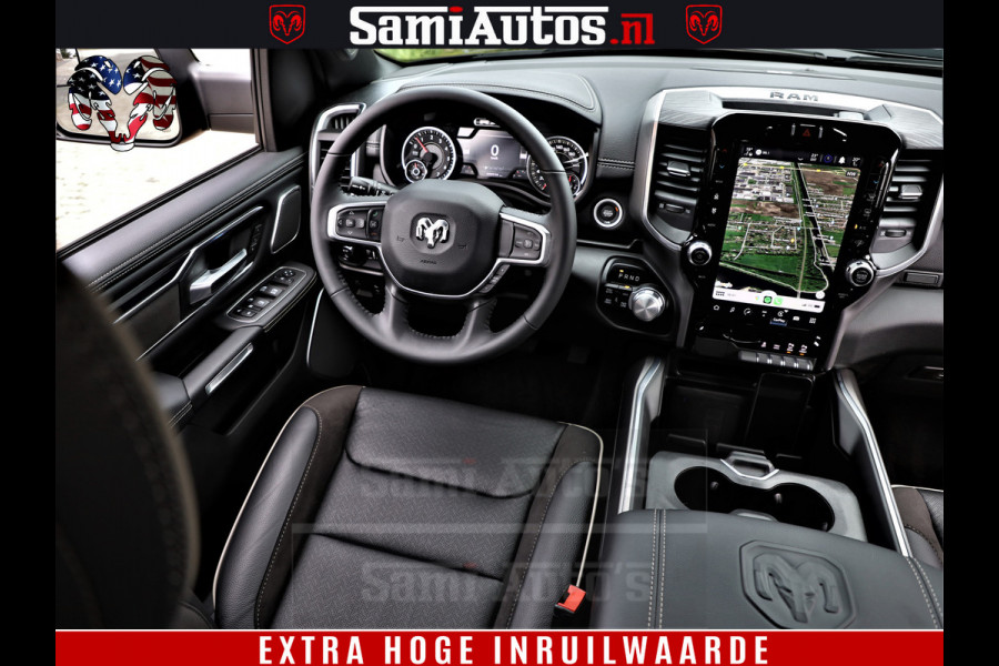 Dodge Ram 1500 Laramie Sport | HEMI 5.7 V8 4x4 | LPG | Grootscherm 12" | LARAMIE PERFORMANCE | ZWART | CREWCAB 5'7 | GRIJSKENTEKEN | DUBBELE CABINE | 5 Persoons | VOORRAAD NR 2528-641276