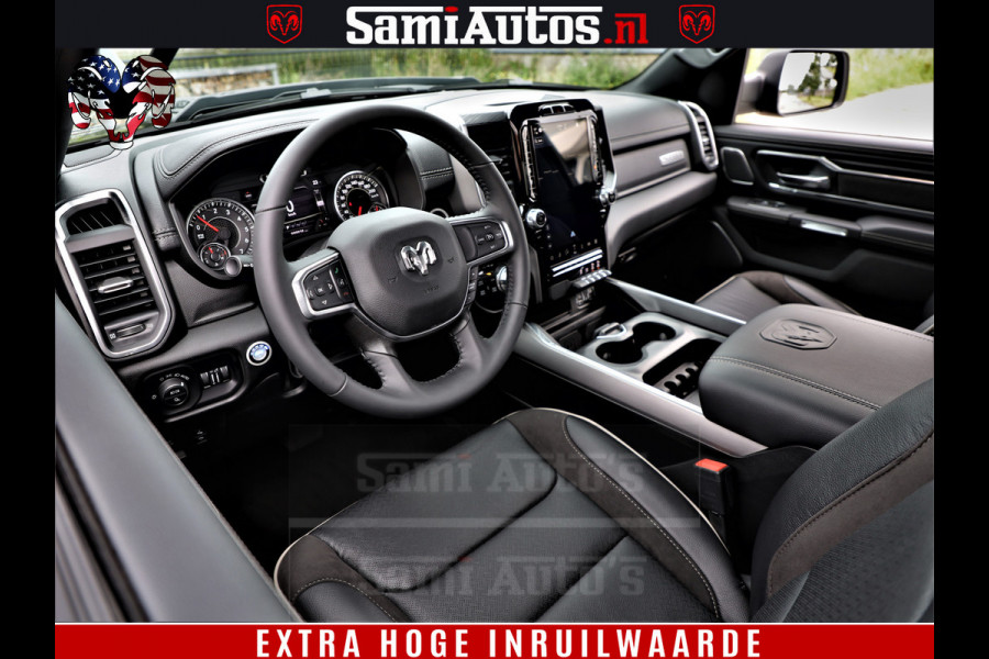 Dodge Ram 1500 Laramie Sport | HEMI 5.7 V8 4x4 | LPG | Grootscherm 12" | LARAMIE PERFORMANCE | ZWART | CREWCAB 5'7 | GRIJSKENTEKEN | DUBBELE CABINE | 5 Persoons | VOORRAAD NR 2528-641276