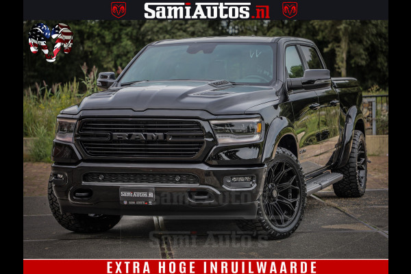 Dodge Ram 1500 Laramie Sport | HEMI 5.7 V8 4x4 | LPG | Grootscherm 12" | LARAMIE PERFORMANCE | ZWART | CREWCAB 5'7 | GRIJSKENTEKEN | DUBBELE CABINE | 5 Persoons | VOORRAAD NR 2528-641276