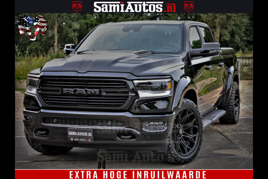 Dodge Ram 1500 Laramie Sport | HEMI 5.7 V8 4x4 | LPG | Grootscherm 12" | LARAMIE PERFORMANCE | ZWART | CREWCAB 5'7 | GRIJSKENTEKEN | DUBBELE CABINE | 5 Persoons | VOORRAAD NR 2528-641276
