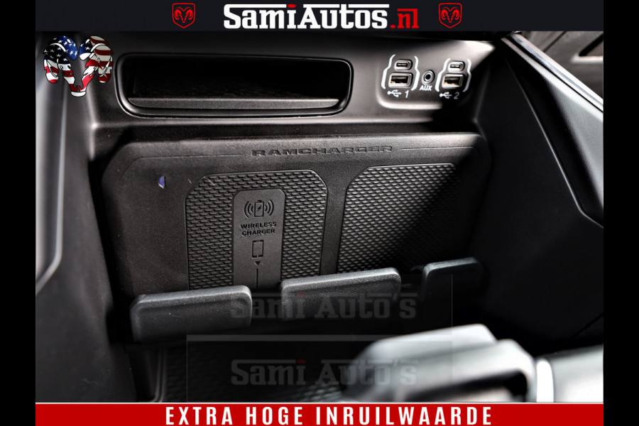 Dodge Ram 1500 Laramie Sport | HEMI 5.7 V8 4x4 | LPG | Grootscherm 12" | LARAMIE PERFORMANCE | ZWART | CREWCAB 5'7 | GRIJSKENTEKEN | DUBBELE CABINE | 5 Persoons | VOORRAAD NR 2528-641276