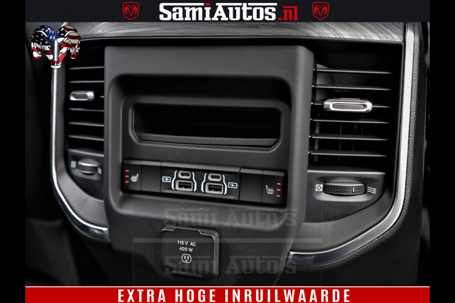 Dodge Ram 1500 Laramie Sport | HEMI 5.7 V8 4x4 | LPG | Grootscherm 12" | LARAMIE PERFORMANCE | ZWART | CREWCAB 5'7 | GRIJSKENTEKEN | DUBBELE CABINE | 5 Persoons | VOORRAAD NR 2528-641276
