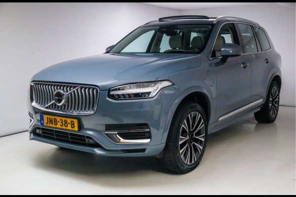 Volvo XC90 2.0 T8 Recharge AWD Ultimate Bright 456 PK Long range | 7 persoons! | Pano | Leer | Headup | All-season Harman Kardon, Stoel-, stuur- & achterbankverw, Elec. voorstoelen met geheugen, Pilot assist, 360 Camera