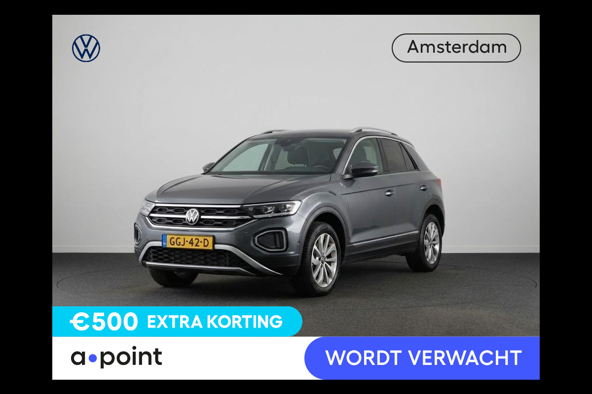 Volkswagen T-Roc 1.5 TSI Style 150 pk Automaat (DSG) | Navigatie | Trekhaak (afneembaar) | Parkeersensoren (Park assist) | Adaptieve cruise control | Stoelverwarming |