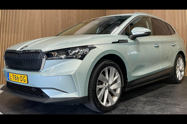 Škoda ENYAQ iV 80|96% SOH|1/2LEDER|PANO|ACC|TREKH.|ELEK.INTER+A-KLEP|STUUR+STOELVERW V+A|CAMERA|CARPLAY|CLIMATE+CRUISE CONTROL|NL|