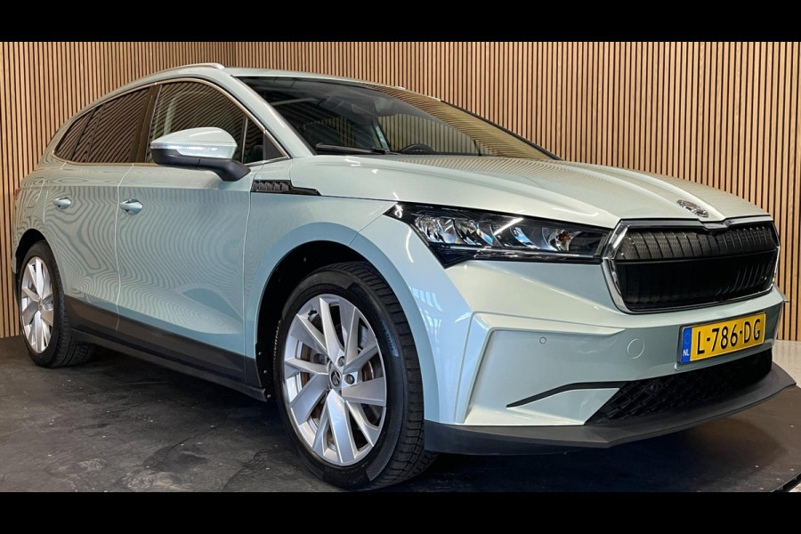 Škoda ENYAQ iV 80|96% SOH|1/2LEDER|PANO|ACC|TREKH.|ELEK.INTER+A-KLEP|STUUR+STOELVERW V+A|CAMERA|CARPLAY|CLIMATE+CRUISE CONTROL|NL|