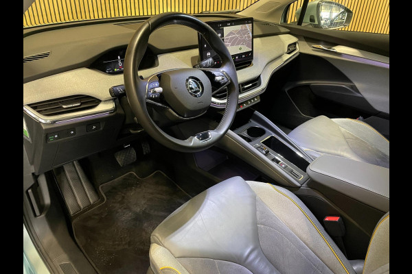 Škoda ENYAQ iV 80|96% SOH|1/2LEDER|PANO|ACC|TREKH.|ELEK.INTER+A-KLEP|STUUR+STOELVERW V+A|CAMERA|CARPLAY|CLIMATE+CRUISE CONTROL|NL|