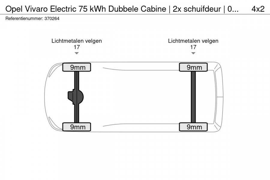 Opel Vivaro Electric 75 kWh Dubbele Cabine | 2x schuifdeur | 0% rente | tot 8 jaar garantie | Dynamic Surround View Pakket| Comfort Pakket | Exterieur Pakket | Winterpakket | Apple Carplay | rondom zicht camera's | LM velgen | Dodehoek detectie | parkeersensoren voor & achter | betimmering | rijklaarprijs