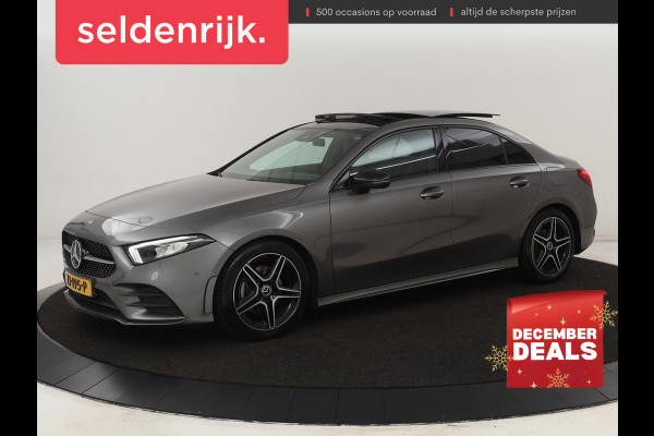 Mercedes-Benz A-Klasse 180d AMG Night | Panoramadak | Trekhaak | Stoelverwarming | Camera | Widescreen | Navigatie | Full LED | Leder/Alcantara