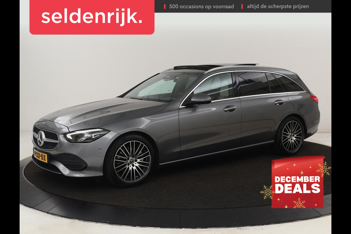Mercedes-Benz C-Klasse 200 Launch Edition Luxury Line | Panoramadak | Trekhaak | Leder | Stoelverwarming | Carplay | Camera | Sfeerverlichting | Navigatie | 18'' | Getint glas
