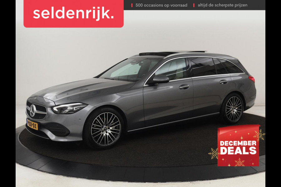 Mercedes-Benz C-Klasse 200 Launch Edition Luxury Line | Panoramadak | Trekhaak | Leder | Stoelverwarming | Carplay | Camera | Sfeerverlichting | Navigatie | 18'' | Getint glas