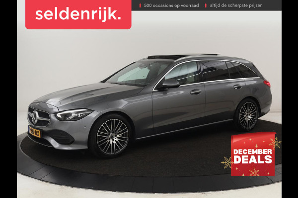 Mercedes-Benz C-Klasse 200 Launch Edition Luxury Line | Panoramadak | Trekhaak | Leder | Stoelverwarming | Carplay | Camera | Sfeerverlichting | Navigatie | 18'' | Getint glas