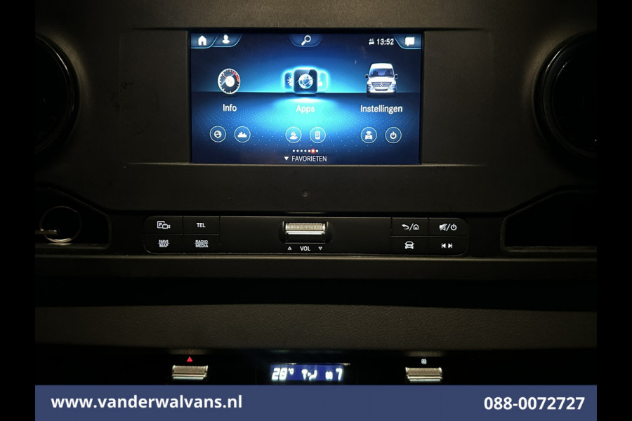 Mercedes-Benz Sprinter 317 CDI 170pk 3500kg Trekhaak L3H2 Euro6 Airco | 360 graden Camera | Navigatie | Chauffeursstoel | Cruisecontrol Apple Carplay, Android Auto, Stoelverwarming, Parkeersensoren, Bijrijdersbank