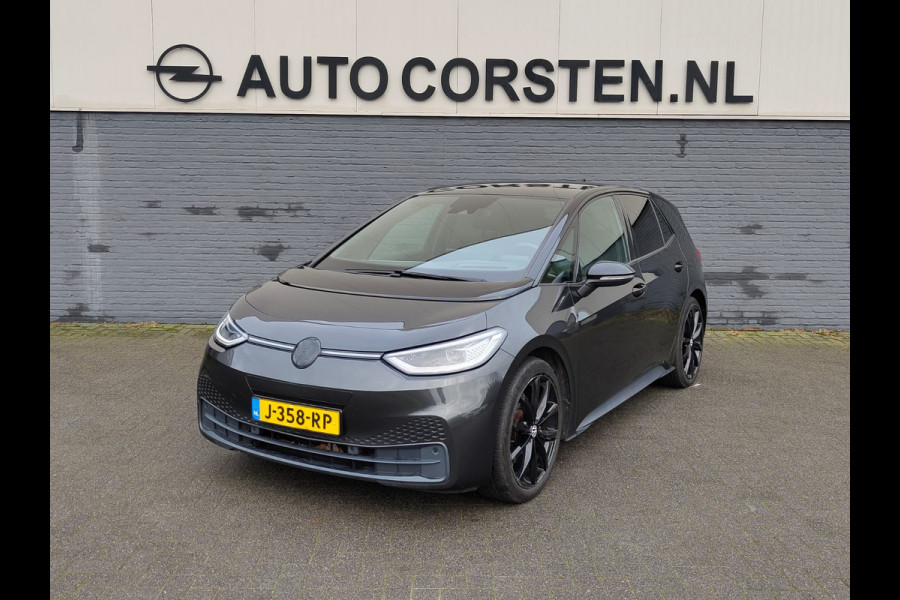 Volkswagen ID.3 First Max 58kWh Ergo Active Stoelen Panoramadak Adap.Cruise Apple Carplay Android Auto Navi-Pro Ecc Stoel-Stuurverwarming Elek.Stoelen Lmv Privacy Glas Keyless Advanced Led-Achterlicht dynamisch Matrix Led Origineel Nederlandse Auto Zeer compleet Nieuwprijs €49.176,-
