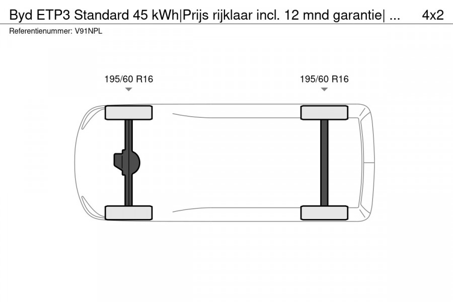BYD ETP3 Standard 45 kWh|Prijs rijklaar incl. 12 mnd garantie| LMV Stoelverwarming Airco Camera Parkeersensoren achter