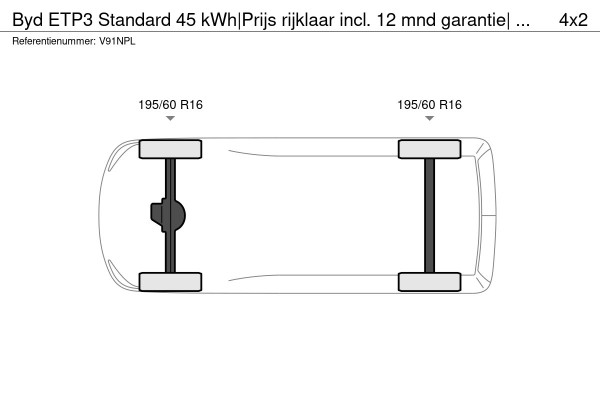 BYD ETP3 Standard 45 kWh|Prijs rijklaar incl. 12 mnd garantie| LMV Stoelverwarming Airco Camera Parkeersensoren achter