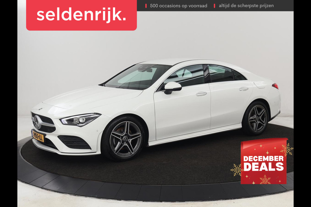 Mercedes-Benz CLA-Klasse 180 AMG | Carplay | Stoelverwarming | Camera | Navigatie | Leder/Alcantara | Sfeerverlichting | Park Assist | Full LED | Widescreen | Climate control | Sportstoelen | Cruise control