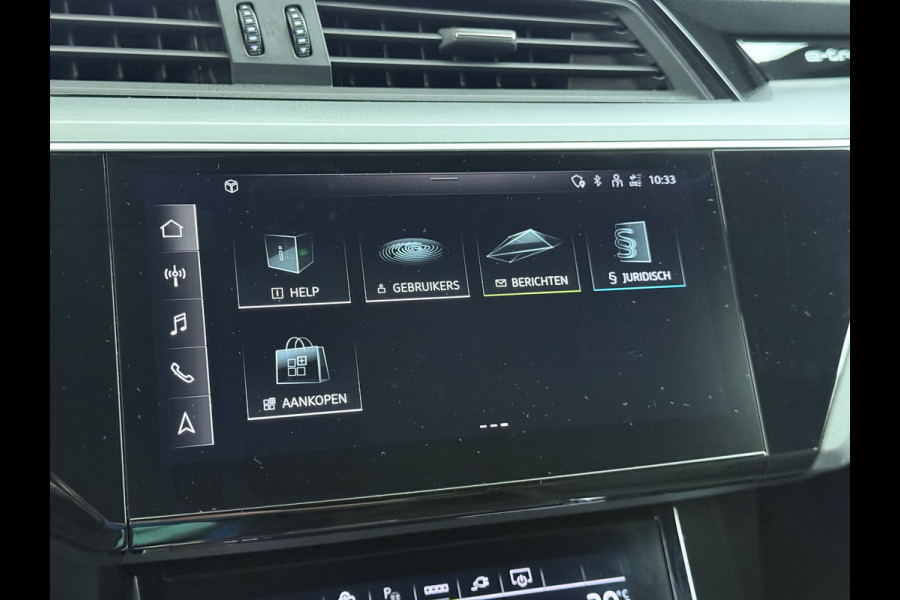 Audi e-tron 313pk Pano-dak Leer-Alcantara+elektr+Geheug. Camera Adap.Cruise Apple Carplay Android Auto Pdc Business Edition Plus SOH 90% Elek.Achterklep Lmv 21" Led Stoelverwarming Privacy Glas 50 Quattro 71kWh Origineel Nederlandse Auto 1800kg Trekvermogen Zeer Compleet!